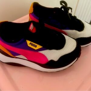 Puma  Multi Colored Girls Toddler Sneakers size 12C Worn Once .